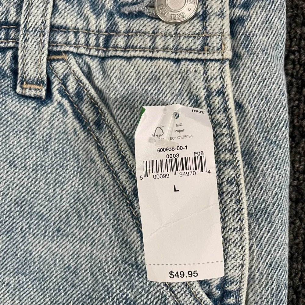 Gap Kids Denim Shortalls Kids Large Light Wash Blue New Distressed Raw Hem